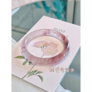 VICKISARGE手镯紫罗兰手镯玉手镯细圆条冰透飘花紫罗兰色金丝玉 56mm 树莓气泡水