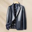 梦特娇（MONTAGUT）【防风保暖易打理】法国高端秋冬休闲西服皮衣外套商务休闲男士款 宝蓝 均码 50 175/92A