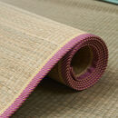 定做草席白麻筋1.5米 1.8米 1.2 1米空调凉席 蔺草席 炕席 压光款精致红色包边 2.0*2.2m