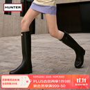 HUNTER【修饰腿型】户外露营女鞋Refined防水防滑高筒靴长筒靴网红女靴 黑色BLK/哑光 38