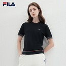 FILA 斐乐官方女子编织衫夏时尚休闲简约基础短袖上衣