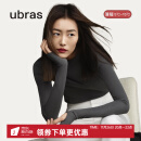 ubras【特卖】一字领堆堆袖轻暖肌底打底上衣百搭柔软内搭打底衣女 黑色 均码