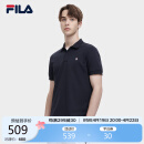 FILA 斐乐官方男子针织短袖POLO衫2024夏季基础简约休闲上衣