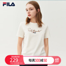 FILA 斐乐官方女士短袖T恤夏季休闲运动内搭t恤运动上衣潮 云菇白-WT 165/84A/M