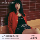 MISS SIXTY2024春季新款新年系列夹棉外套女复古国风提花钉珠 大红 M