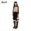 DZZIT【刘浩存同款】地素短裤2025冬新款美拉德灯芯绒五分裤女3J4Q104 棕色 XS