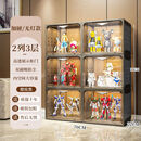 温鑫福【全硬材质】展示柜盲盒收纳展柜盒积木乐高架透明模型玩具盒 【硬材质大容量】六格(两列展示