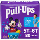 Pull-Ups 宝宝训练裤 男童5T-6T 20.8-27.2kg 80片 敏感肌适用 多色 5T-6T
