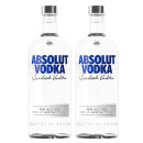 绝对伏特加全球直采 Absolut Vodka 绝对伏特加原味经典瑞典洋酒 一瓶一码 1000mL 2瓶