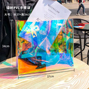 国泰家和（GUOTAIJIAHE）pvc镭射袋果冻包透明塑料手提袋定制LOGO礼品袋ins风手提炫彩袋子 镭射PVC手提（大号）