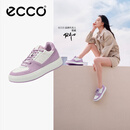 爱步（ECCO）板鞋女 倪妮同款增高厚底轻盈透气百搭拼色休闲鞋 街头ACE856823 薰衣草紫/灰白色85682361091 37