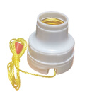 维诺亚拉线灯口开关拉盒灯头灯座老式E27平灯口灯座带圆木螺口拉绳罗口 1  个 小平 拉线平灯口