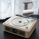 HKMW索SONY尼音响适用A11灯光复古CD机专辑光碟蓝牙音响便携播放器音响 月韵白(双喇叭带电池高配版)