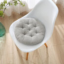 樱竺儿加厚坐垫办公室四季学生教室女凳子地上垫子屁股屁垫绑带久坐椅垫 灯芯绒圆碳灰 30*30cm