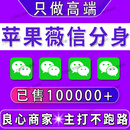苹果微信分身IOS双开永久多开VX防撤回WX密友定制v自动跟圈功能TF 苹果高端季卡---自动发码