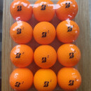 高尔夫彩球12个装9-10成新二层三层高尔夫普利司通二手球无缝包装 大B款三层磨砂橙色9-10成新一包