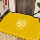 彩蝶凌中式入户门地垫硅藻泥门口垫子进门脚垫防滑喜庆玄关方形红绿黄色 福字（黄色） 80x120cm【硅藻泥主图款】