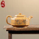 洛湘宜兴正宗紫砂壶纯手工名家汤鸣皋原矿黄金段泥紫砂泡茶壶高端收藏 福临八方紫砂壶 280ml 280cc