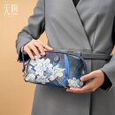 PmSix母亲节礼物送妈妈实用真丝手拿包中年女士手挽包时尚大容量手机包