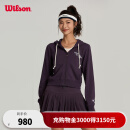 威尔胜（Wilson）官方女士SWEARTSHIRTS连帽拉链针织卫衣外套网球服 WW20032432WIP-  李子红 S 165/84A