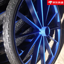 斗车轮胎工地手推车26×21/2劳动车实心轮子板车架子人力车钢圈 26寸加厚扁铁充气轮胎送两个轴承 默认（备）