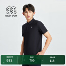 KOLON SPORT/可隆凉感POLO衫 男子AIRMESH网孔透汽T恤运动短袖 LHPT4MN127-BK 黑色 M