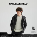 Karl Lagerfeld卡尔拉格斐2024冬季新款皮夹克老佛爷男装1K1D50105885 黑色 XXL