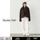 Massimo Dutti新年新品2025女装巴恩风高级感短款剪毛羊皮大衣外套04723887 咖啡色 S (CN 170/88A)