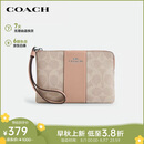 蔻驰（COACH）【品牌直供】女士小号手拿包手腕包PVC配皮革CW854SVPWH