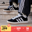 adidas GRAND COURT BASE 00s休闲板鞋男女春新款阿迪达斯轻运动   黑色/白色/树脂黄   42