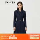 PORTS宝姿秋冬新品女装长袖中长连衣裙ALM9N013LCF030 丈青-3 6