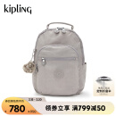 Kipling24秋冬新款男女款大容量双肩背包15.6寸13寸电脑包书包|SEOUL系列 S-岩石灰