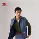 Levi's李维斯工装25年春季新款巴恩风男士夹棉牛仔夹克马甲外套 深蓝色 M