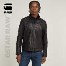 G-STAR RAW25年春季新品男士皮衣外套美式机车全粒羊皮柔软舒适夹克D26109 黑色 L