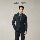 格罗尼雅（GORNIA）男士西服春季款舒适亲肤商务休闲百搭西服GBS24112463 黑色 170B