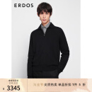 ERDOS【商场同款】 冬季精纺小翻领双提男开衫羊绒衫 黑 175/96A/L