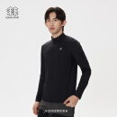 KOLON SPORT/可隆半拉链长袖 男子户外运动吸湿速干抗菌弹力内搭上衣T恤 LHZT5SN015-BK 黑色 L 175/96A