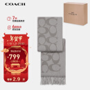 蔻驰（COACH）【品牌直供】女士经典LOGO印花C纹流苏围巾拼色CU807C2J