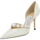 【9成新】周仰杰（JIMMY CHOO ）女士米白色高跟鞋 AURELIE 85 XKM 214 LATTE WHITE 36