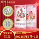 四地藏品 2025乙巳蛇年生肖纪念币钞 第二轮生肖纪念币 2025蛇币+蛇钞各一枚（小圆盒）