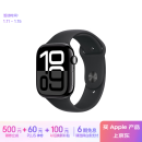 Apple/苹果 Watch Series 10 智能手表GPS款46毫米亮黑色铝金属表壳黑色运动型表带M/L MX273CH/B