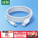 绿联苹果16/15充电线Type-C数据线3A线USB-C车载Carplay适用iPhone16/15ProMax华为荣耀手机1米