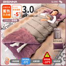 北山狼 加绒睡袋冬季加厚防寒 便携式单人睡袋户外成人保暖 3.0kg鸢尾紫【带收纳袋+植绒枕】