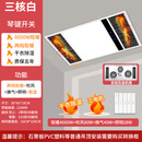 樱花帝王风暖浴霸灯卫生间取暖排气扇照明一体集成吊顶浴室暖风机 （三核双暖）全铝机身-琴键开关