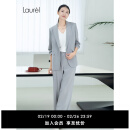 Laurèl【环保真丝】春夏新款垂感休闲简约西装裤女LWD351K01700 星光灰 155/80A