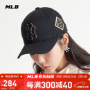 MLB帽子男女刺绣硬顶棒球帽运动四季遮阳帽3ACP8501N-50GOS-F/金色