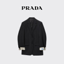PRADA/普拉达【礼物】女士马海毛混纺单排扣夹克外套 黑色 38