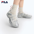 斐乐斐乐官方芭蕾凉鞋女2025夏季新款玛丽珍凉拖鞋子休闲鞋运动鞋 太空银/白玛瑙灰-SW 39