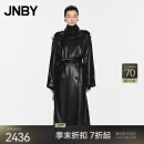 江南布衣（JNBY）【商场同款】24秋新品环保仿皮衣H型风衣5O9A12510 001/本黑 S