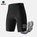 洛克兄弟骑行裤男女山地公路车短裤海绵坐垫骑行服夏 黑色 2XL
